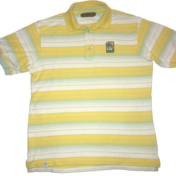 COOGI Polo Shirt Cotton Short Sleeve Horizontal Stripe Collared Mens Siz… - Picture 1 of 13